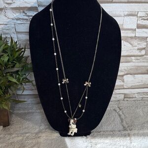 BETSEY JOHNSON ROYAL ENGAGEMENT LONG BULLDOG NECKLACE